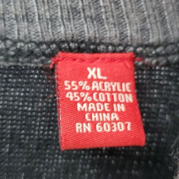 REUNION. Mens pulls over the sweater. XL black a d gray - Picture 8 of 9